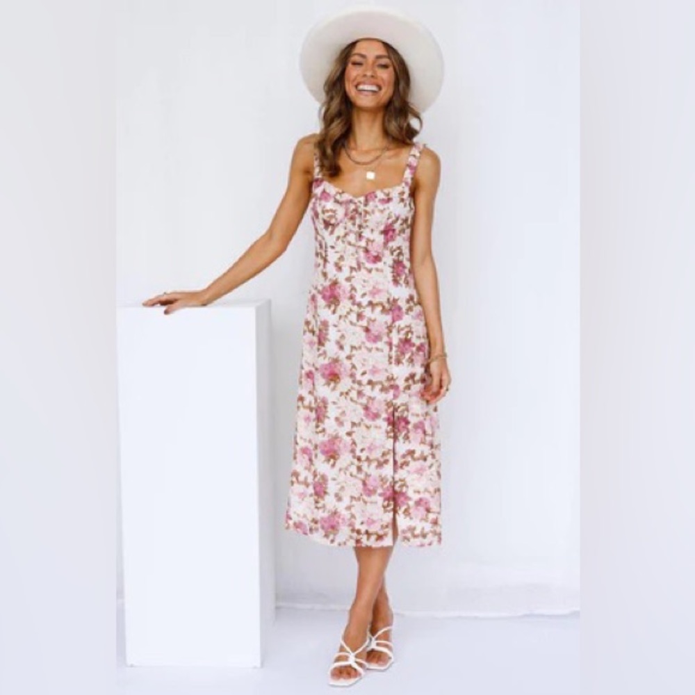 Hello Molly Floral Midi Dress Size 2